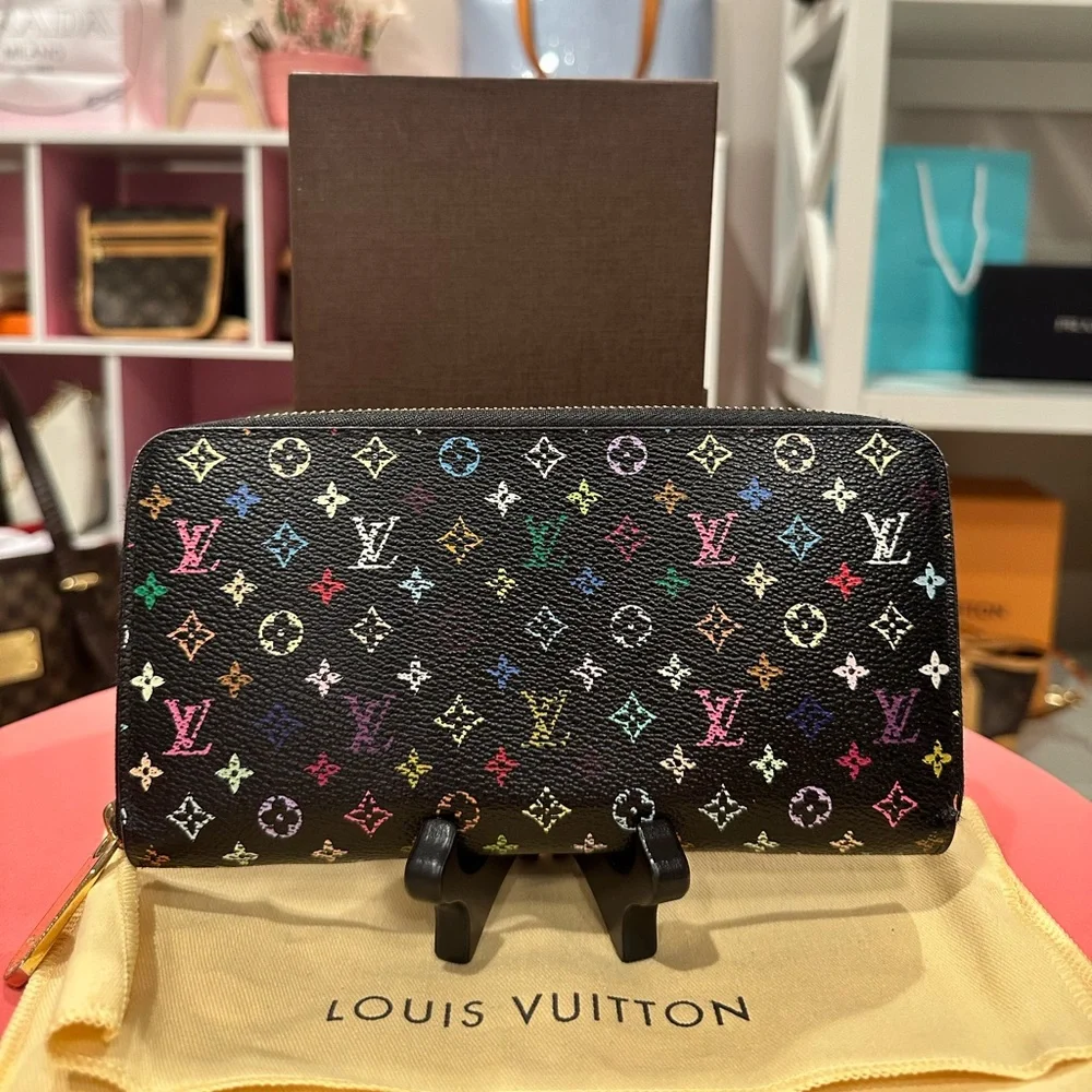 Louis Vuitton Multicolor Zippy Wallet Pink